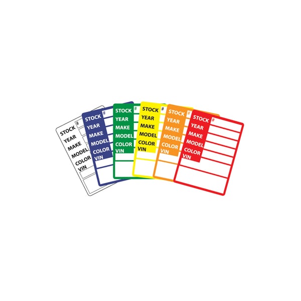 Car Dealer Depot Dealer Stock Stickers, 3" X 4", 100 Per Box: Blue Pk 409-BL - main